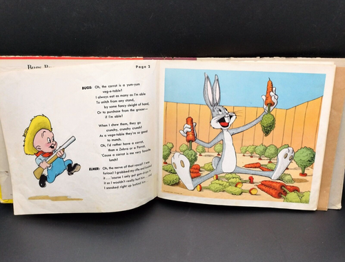VTG Bugs Bunny in Storyland Book 1949 w/2 Records Mel Blanc Warner Bros
