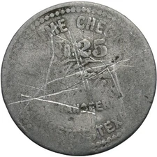 Doucette, TX Time Check No. 25 J.L. Thompson "1537" Counterstamp Token A R 28