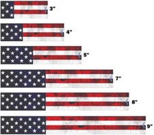 White Water Archery Vintage American Flag Arrow Wraps 15pc Choose Length Width