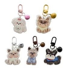 Decorative Dog Acrylic Keychain Cartoon Animal Keyring Bag Charm for Pet Lovers