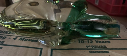 Hand made glass abstract sculpture Carry All dish - Imagen 4 de 6