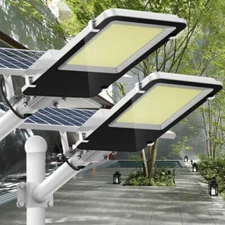 Solar Basketball Court Lights Outdoor Courtyard Solar Bright Aluminum 2 PACK