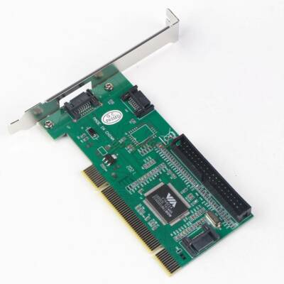 ONE New 3 Port SATA + IDE Serial HDD ATA PCI Card VIA VT6421A | eBay