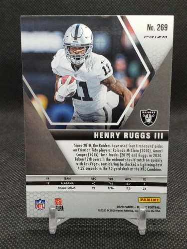 Henry Ruggs III 2020 Panini Mosaic NFL Raiders NFL Debut Pink Camo RC #269 - Picture 2 of 2