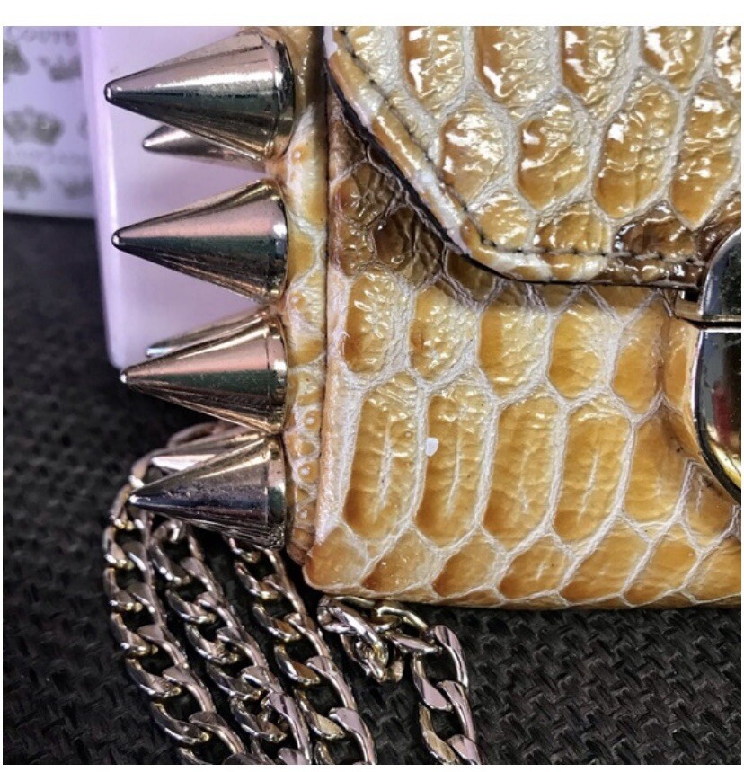 Ventidue Python Mini Bag With Violent Pyramid Stu… - image 3