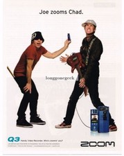 2010 ZOOM Q3 Video Recorder JOE SATRIANI CHAD SMITH Chickenfoot VINTAGE Print Ad