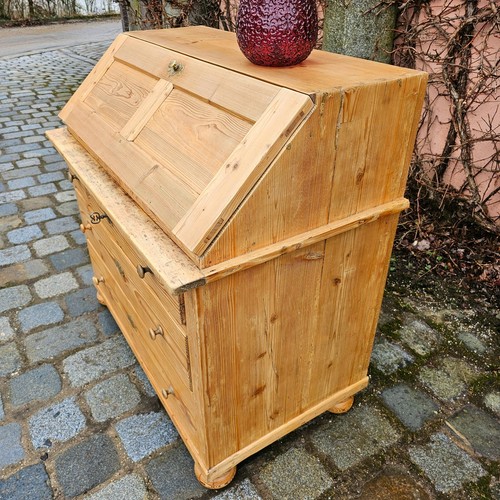 Alter antiker Sekretär Schreibtisch vintage original Büromöbel - Bild 7 von 12