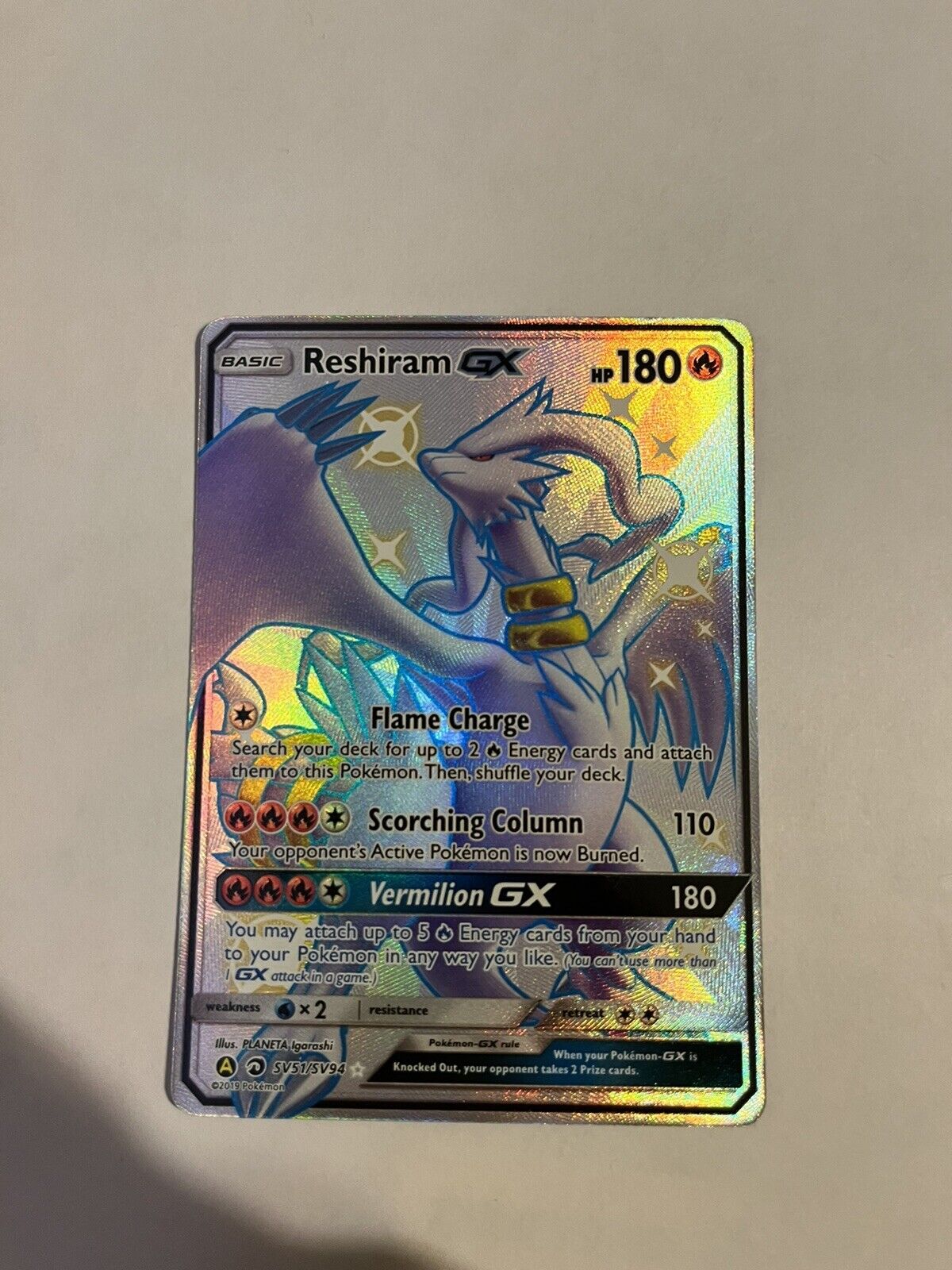 Pokémon Reshiram GX SV51/SV94 Hidden Fates Shiny Metal Gold Card Rare for  Sale in Brooklyn, NY - OfferUp