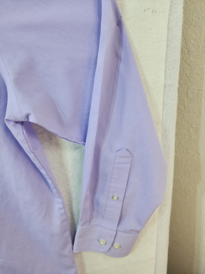 Camisa Stafford ajustada púrpura manga larga abotonada para hombre XL Foto 4 de 4