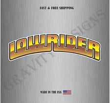 LOWRIDER Vinyl Sticker Decal Car Auto Truck Garage Laptop Garage Water Resistant