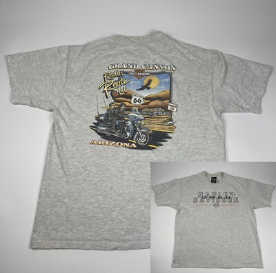 Vintage 1999 Harley Davidson Route 66 Arizona T-Shirt Men's XL Made In USA READ