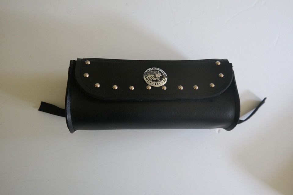 Motorcycle Fork Bag with Studs with Indian Logo eBay