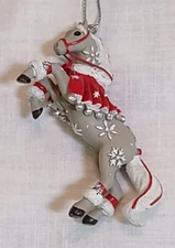 First Snowfall ORNAMENT 3" Tall 2021 Christmas Yule Noel Trail Painted Ponies