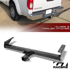 For 2005-2025 Frontier/Equator Class 3 Blk Trailer Hitch Receiver Bumper Tow 2"