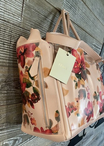 CAVALCANTI Floral Pink Multi Leather Shoulder Bag Purse Tote Made In Italy - Picture 3 of 11