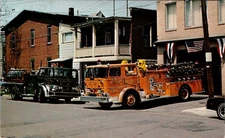 Mt. Carmel, PA Volunteer Fire Department Vintage Chrome Postcard F228