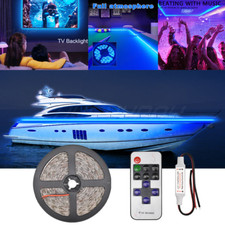 16ft LED Rope Light In/Outdoor Cuttable Flexible Lights Strip Blue Bright Decor