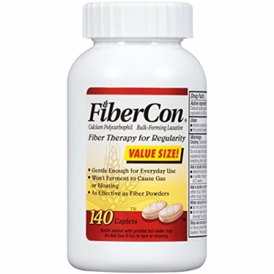 2 Pack Fibercon Fiber Therapy For Regularity Supplement 140 Caplets Each