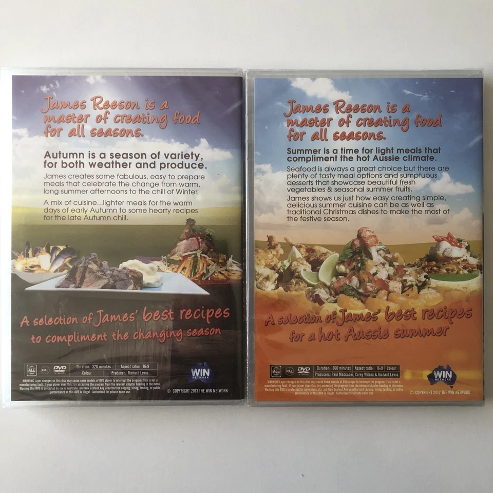 Alive and Cooking James Reeson’s Food For All Seasons DVD Vol 1-2 Australian R0 - Image 2 of 2