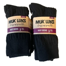 Muk Luks Boot Socks Unisex Adult Shoe Sizes W6-11 M6-10 Multicolor Crew 12 Pair