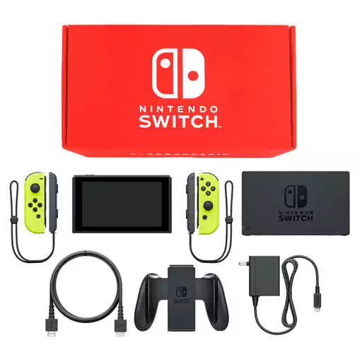 Nintendo Switch Joy-Con L&R: Neon Yellow August 2019 Model HAD-S