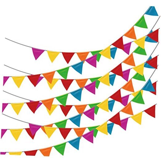 250pcs Colorful Nylon Pennant Flags – 263ft Loobjoygame Party Decor