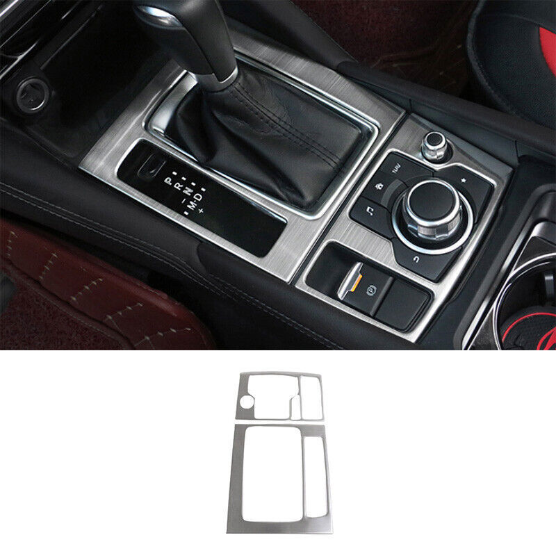 For Mazda 6 Atenza 2017-2019 Silver Steel Central Console Gear