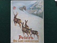 Peters Ammunition Advertising Poster by Philip R Goodwin, Mule Deer Hunt 