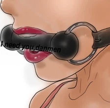 Fixation Oral Open Mouth Gag Silicone Bone Bit Gag BDSM Bondage Harness Women