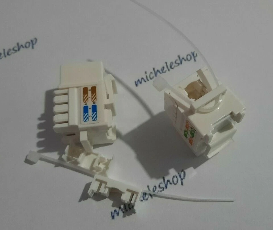 presa di rete dati rj45 cat6 compatibile bticino matix bianco ETHERNET internet - Immagine 4 di 4