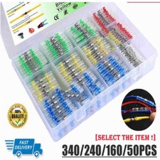Solderstick Waterproof Solder Wire Connector Kit Shrink Butt Terminals 340/50Pcs