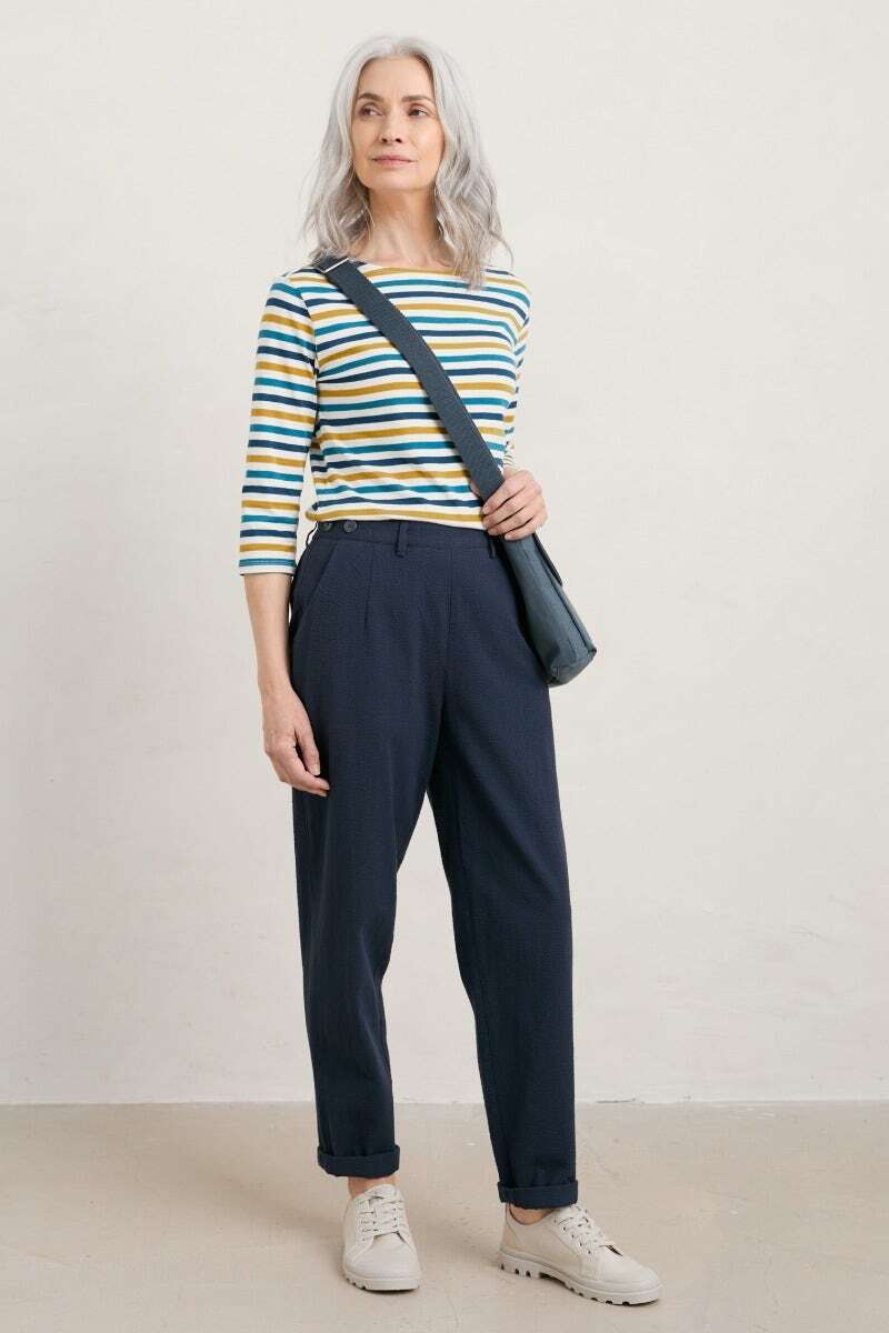 Seasalt Women's Trousers navy Island Sunset Tapered Trousers