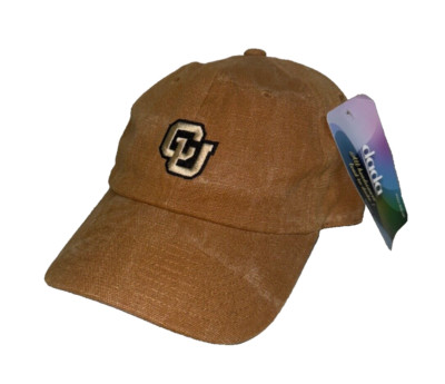 Colorado Buffaloes Buckle Strap Adjustable Slouch Hat Cap Canvas Carmel Brown