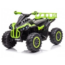 Quad Elettrico Verde a 4 Ruote per Bambino Auto Macchina a Batteria 12 V