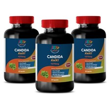 Cleanse Infection and Detox - CANDIDA AWAY 1275MG - parasite 3 Bottle 180 Caps