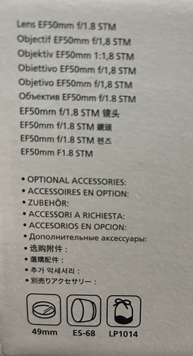 Canon EF 50mm f/1.8 STM Lens - Picture 2 of 2