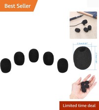 5 Pack Mini-size Lapel Headset Microphone Windscreen, Black