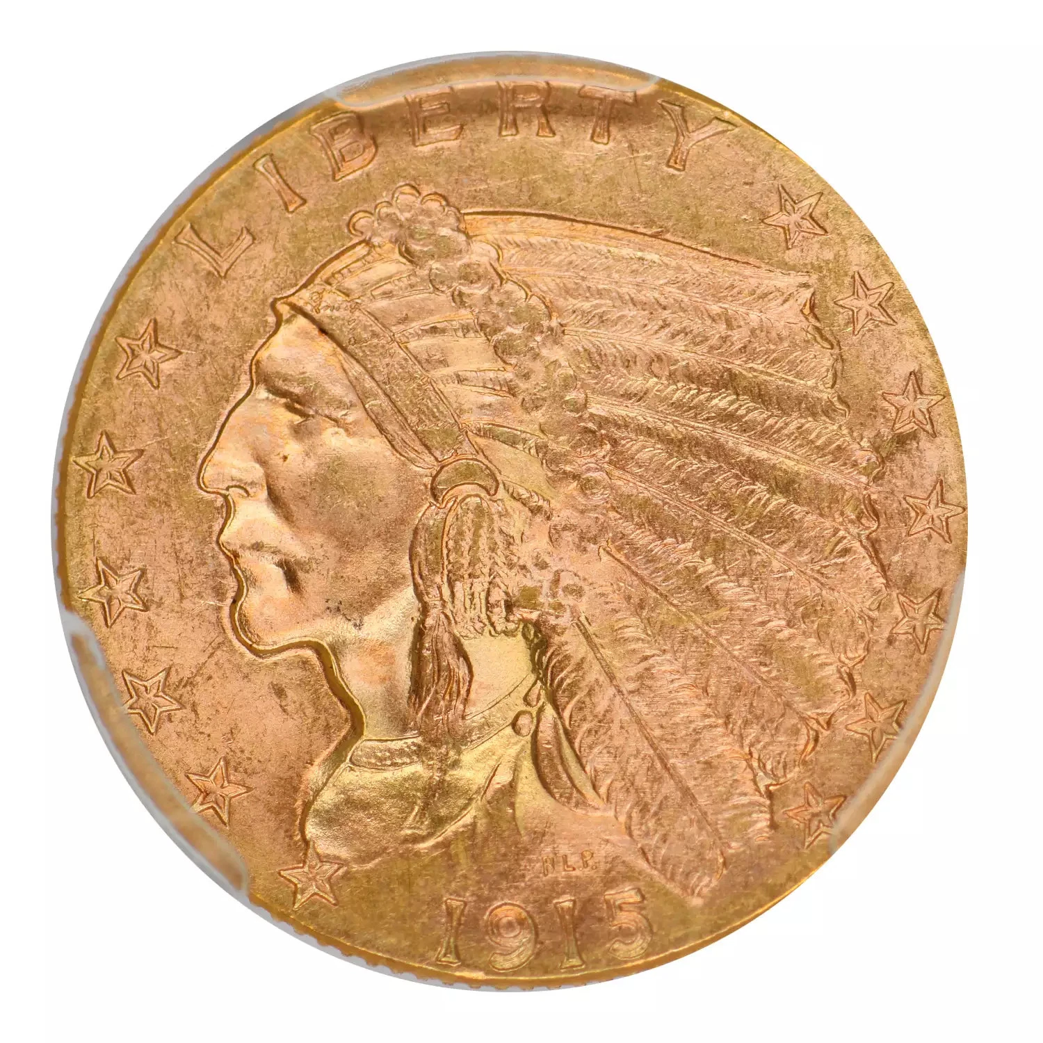 1915 $2 1/2 Gold Indian Quarter Eagle PCGS MS-65