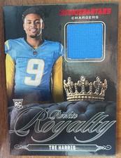 2025 Rookies & Stars Preferred Tre Harris Red Rookie Royalty Jersey Chargers RC