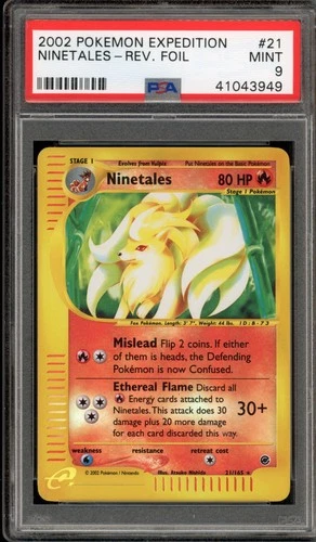Pokemon Ninetales Expedition Reverse Holo Rare #21 PSA 9 Mint
