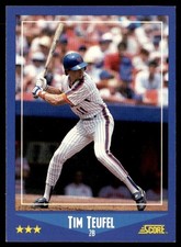1988 Score Tim Teufel New York Mets #128
