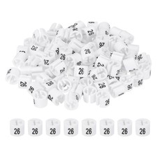 100 Pcs Clothes Hanger Markers, Number 26 Tag for Clothing Hangers, White