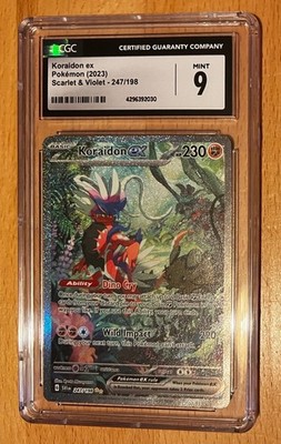 Koraidon ex 247/198 Sv01: Scarlet & Violet Base Set Graded Mint CGC 9 Englisch