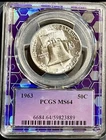 PCGS Graded 1963 50C MS 64 Franklin Half Dollar silver error Label On Backwards?