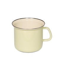 Riess Topf Mit Chromrand Ø16Cm 2 Liter Emaille Classic Pastell Gelb