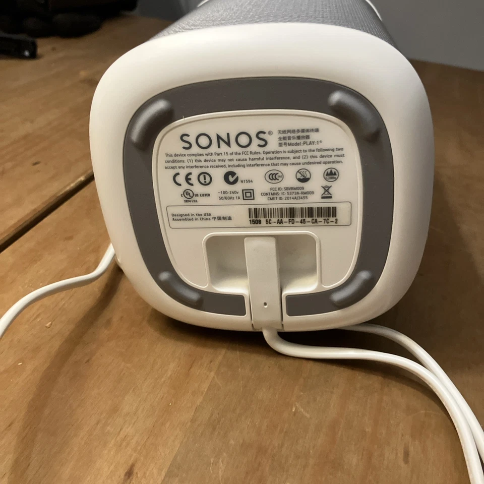 2 x Sonos Play 1 Wireless Smart Speakers | Pair White USED GREAT CONDITION! - Image 3 of 4