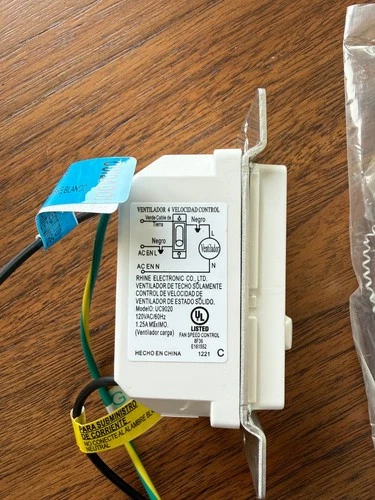 MinkaAire WC115 Ceiling Fan Wall Control 4 Speed UC9050T Compatible - Picture 3 of 4