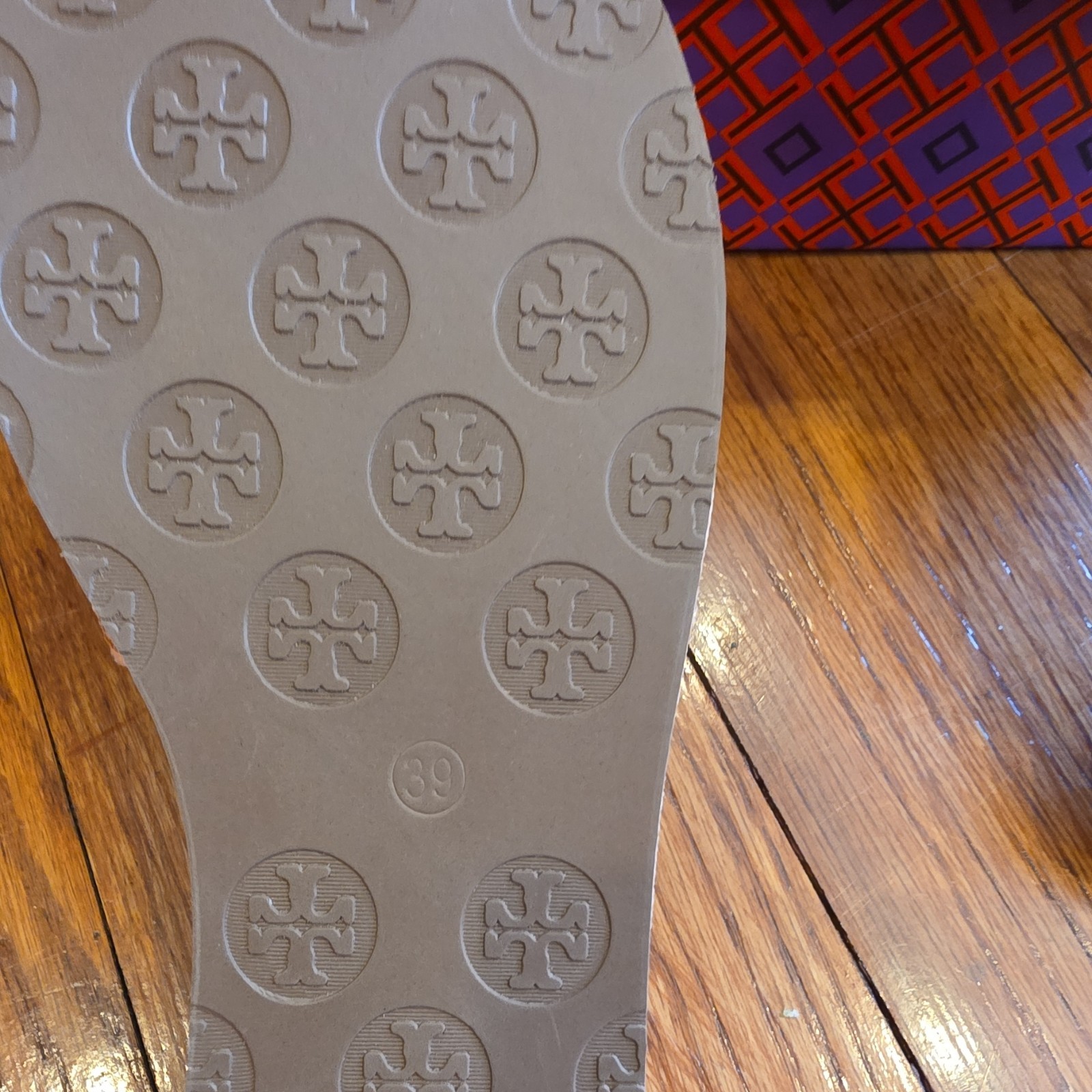 Tory Burch Pink Gold Beaded Logo Slide Sandals Women's Slip On Size 9 thumbnail 5