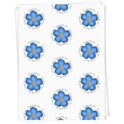 Geschenkpapier/Geschenkanhänger ''Vergissmeinnicht Kreis'' (GI051334)