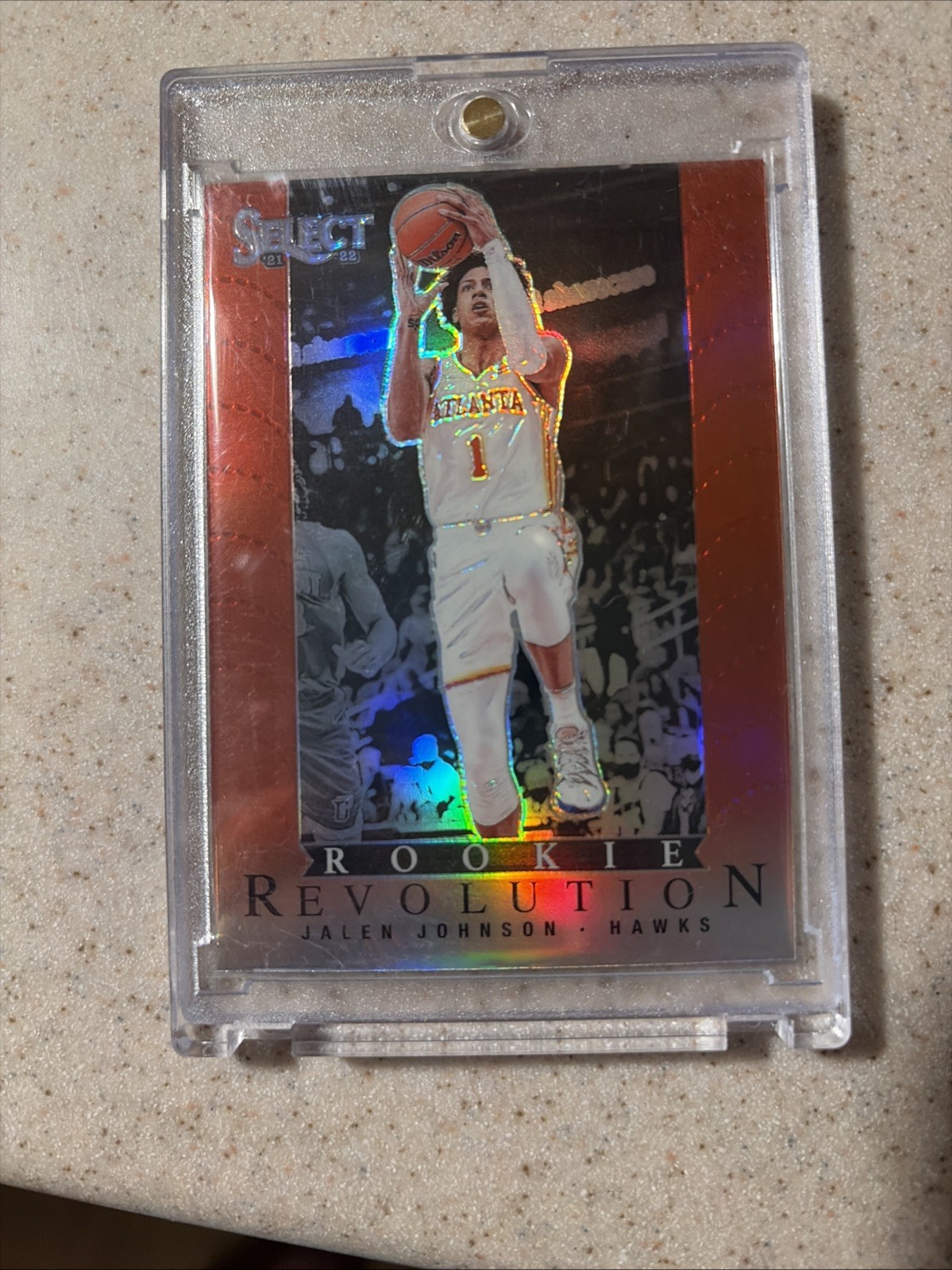 2021-22 Panini Select Jalen Johnson RC SP #6 Rookie Revolution Red Prizms Hawks